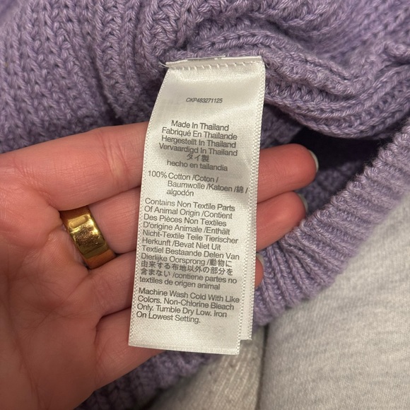 Madewell Lavender Collared Cardigan Sweater - Picture 3 of 3